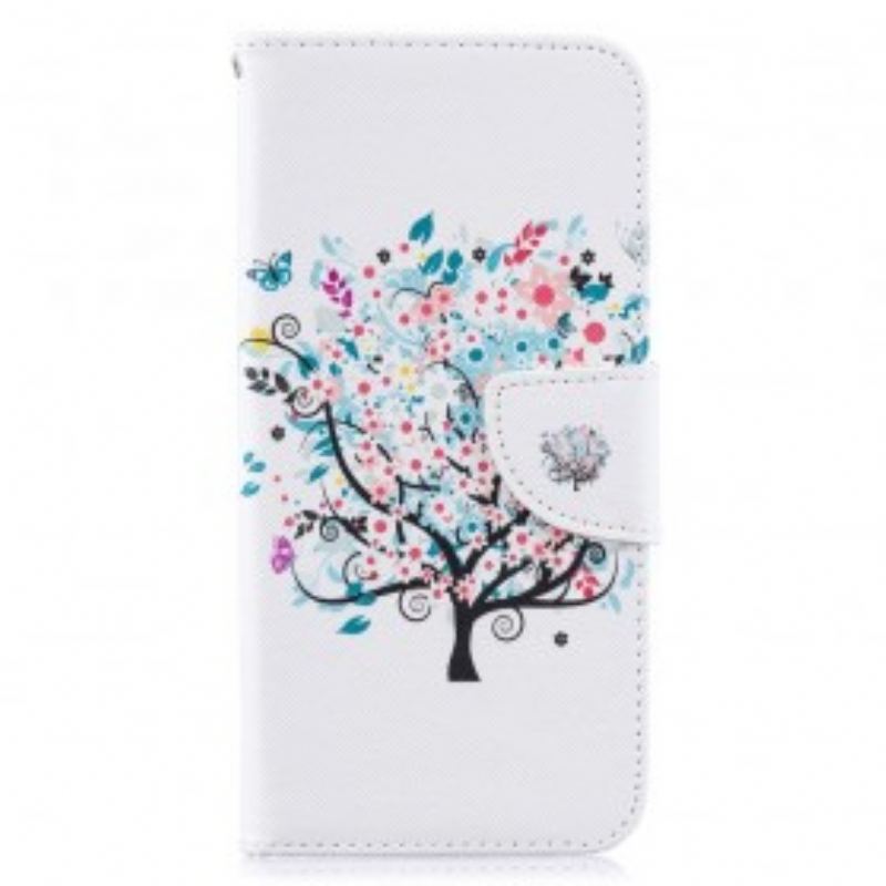 Capa De Couro Para Samsung Galaxy A50 Árvore Florida