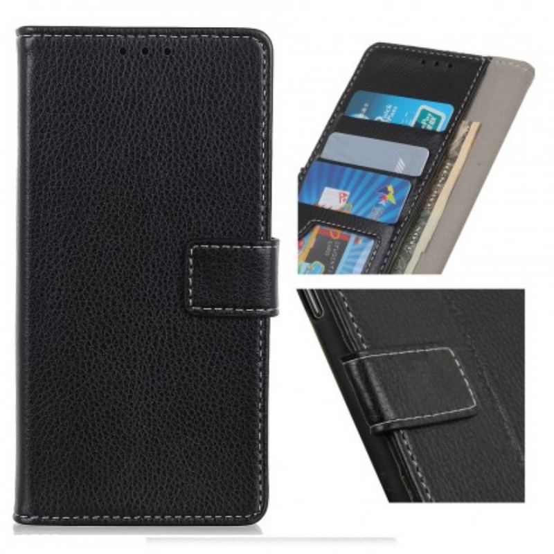 Capa De Couro Para Samsung Galaxy A50 Costura Retrô De Couro Falso