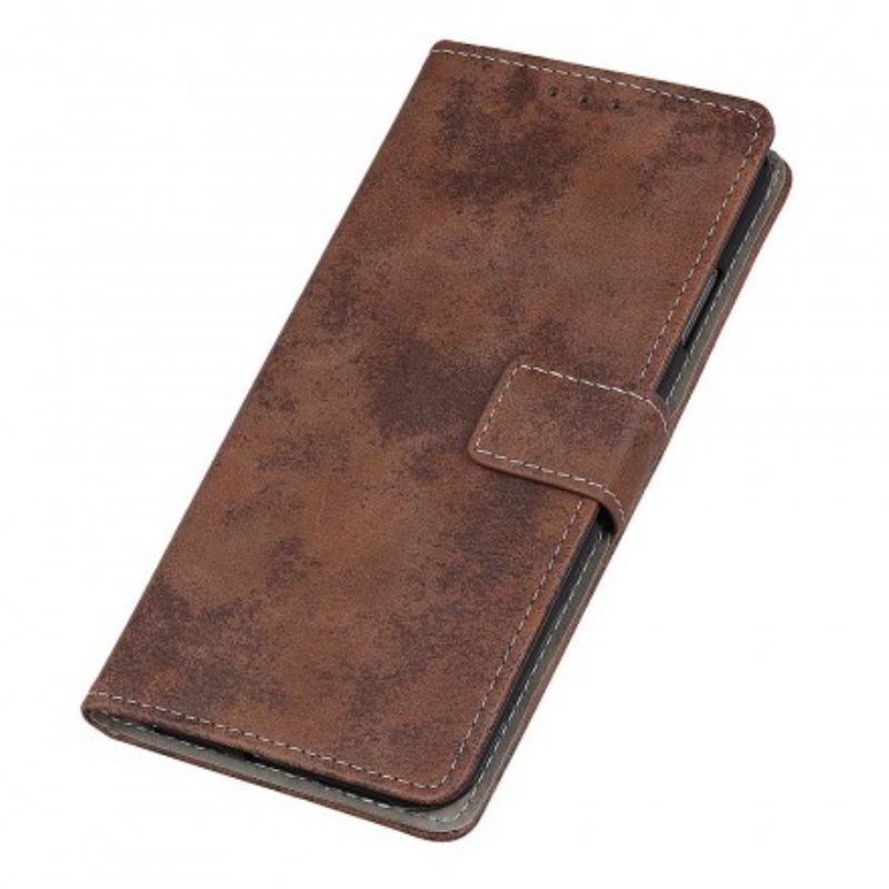 Capa De Couro Para Samsung Galaxy A50 Efeito Couro Vintage