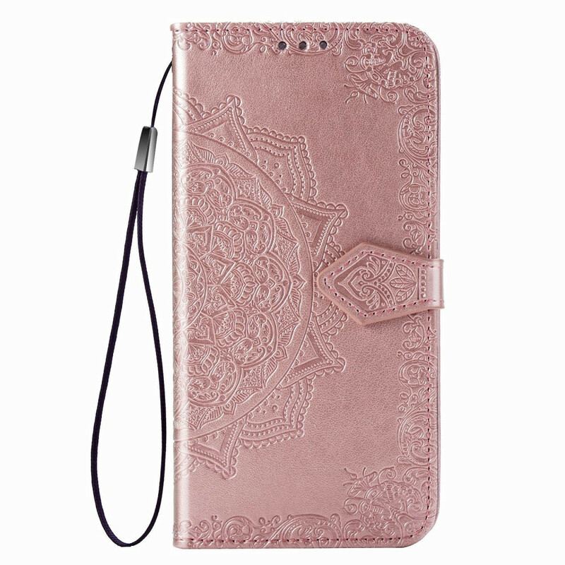 Capa De Couro Para Samsung Galaxy A50 Mandala Idade Média