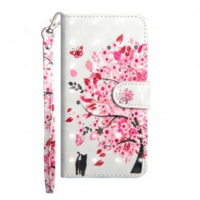 Capa Flip Para Samsung Galaxy A50 Árvore Rosa