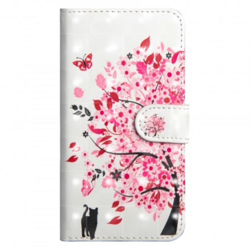 Capa Flip Para Samsung Galaxy A50 Árvore Rosa