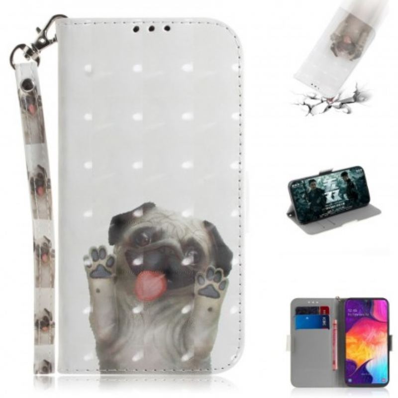 Capa Flip Para Samsung Galaxy A50 De Cordão Amo Minha Tanga De Cachorro