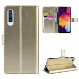 Capa Flip Para Samsung Galaxy A50 Quadrado De Couro Sintético