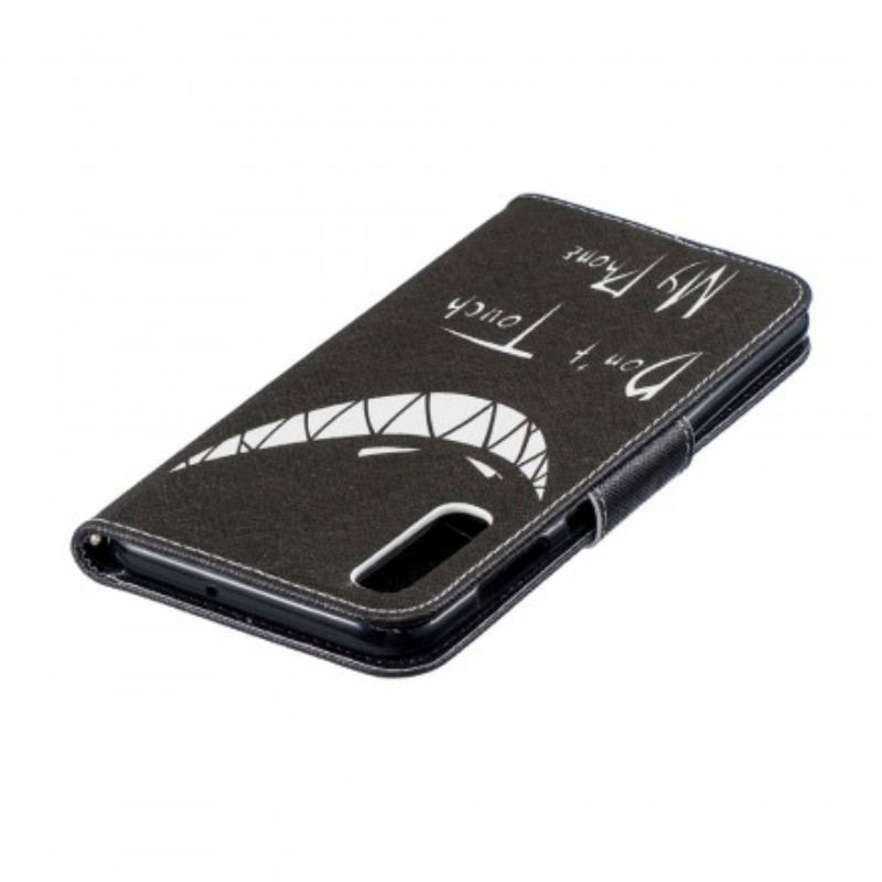 Capa Flip Para Samsung Galaxy A50 Telefone Do Diabo