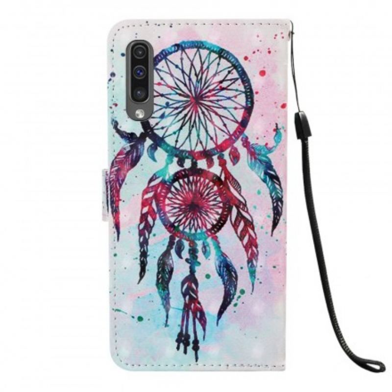 Capa Folio Para Samsung Galaxy A50 Apanhador De Sonhos Vermelho