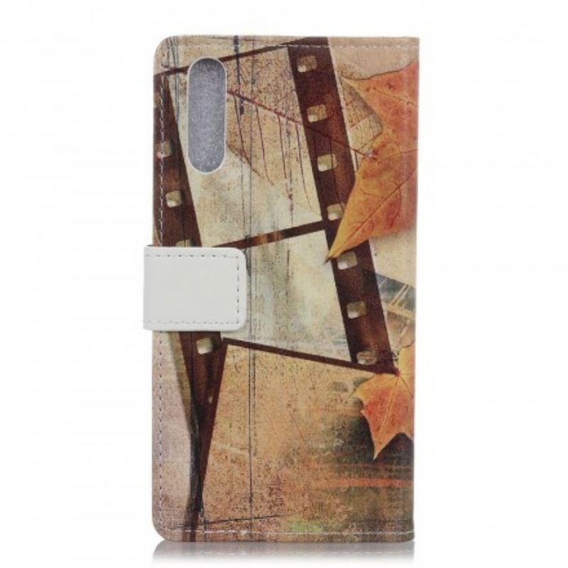 Capa Folio Para Samsung Galaxy A50 Torre Eiffel No Outono