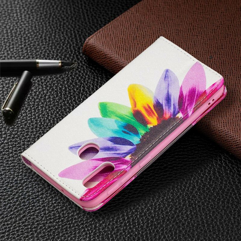 Capa De Celular Para Samsung Galaxy A20e Flip Flor Aquarela