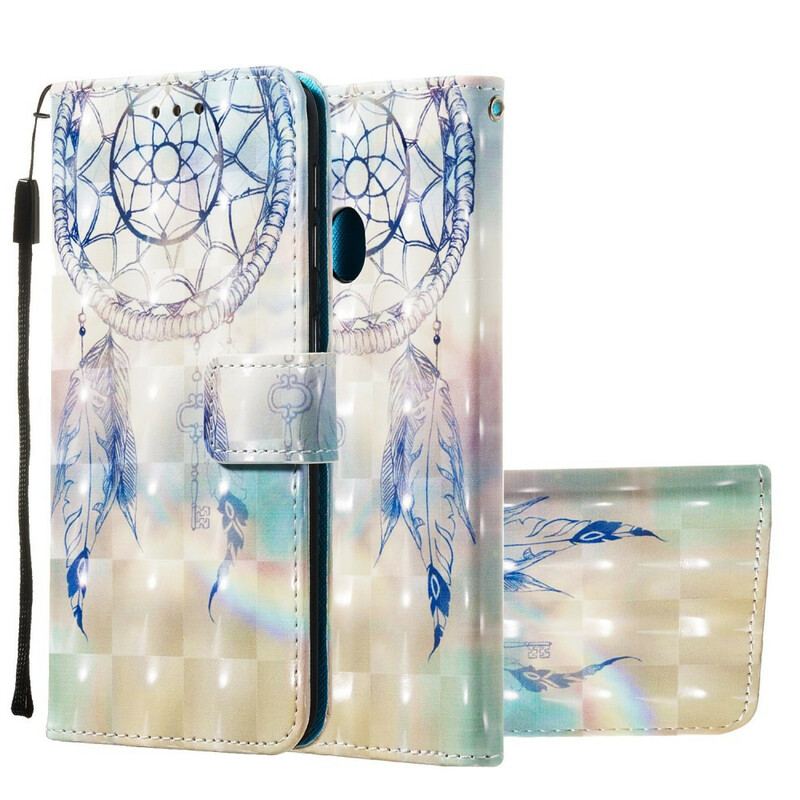 Capa Flip Para Samsung Galaxy A20e / A10e Apanhador De Sonhos Em Aquarela
