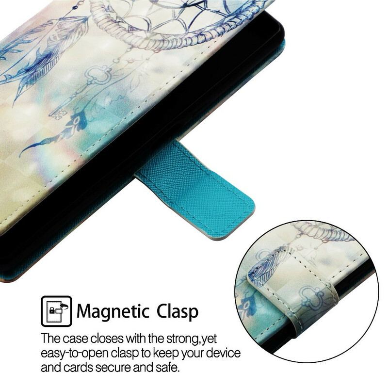 Capa Flip Para Samsung Galaxy A20e / A10e Apanhador De Sonhos Em Aquarela