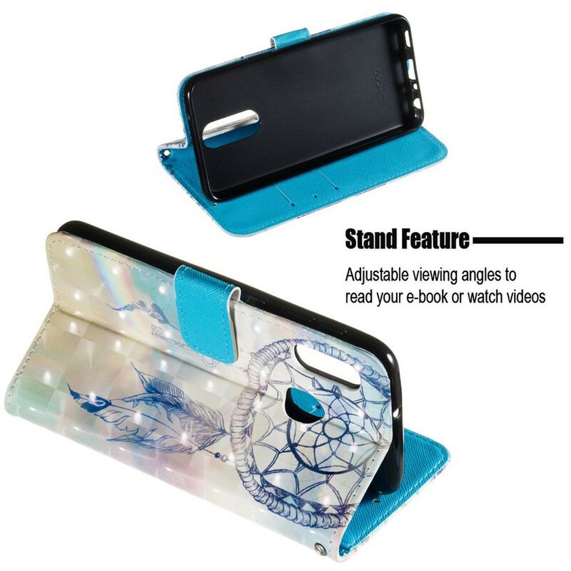 Capa Flip Para Samsung Galaxy A20e / A10e Apanhador De Sonhos Em Aquarela