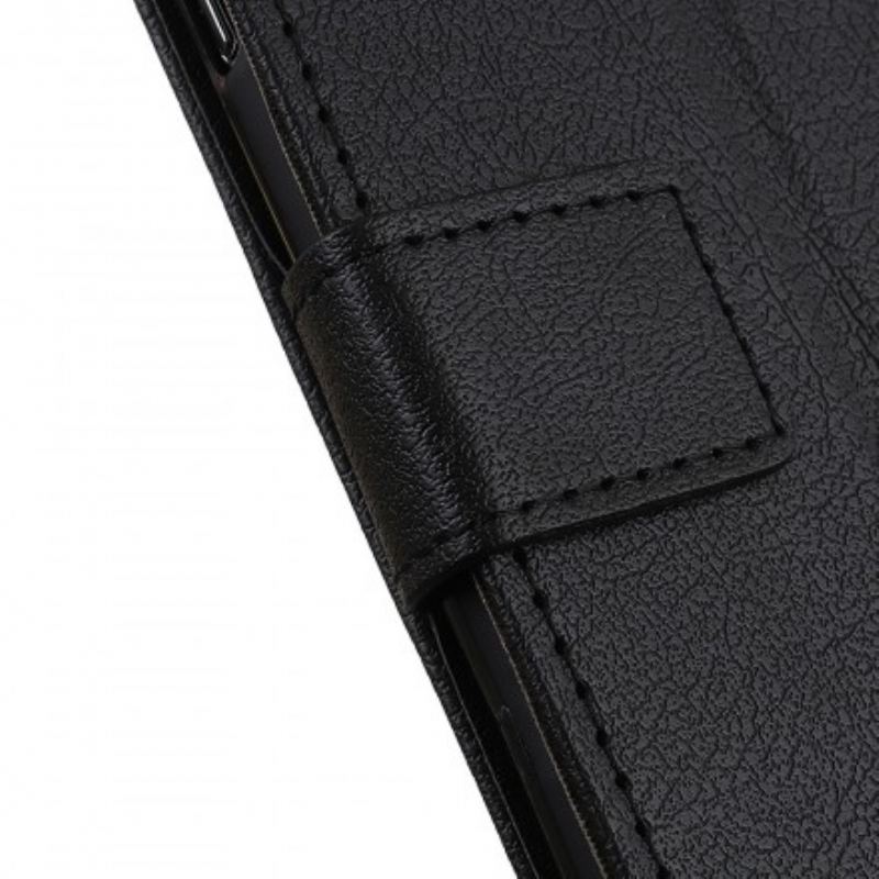Capa Flip Para Samsung Galaxy A20e Efeito Couro Brilhante Simples