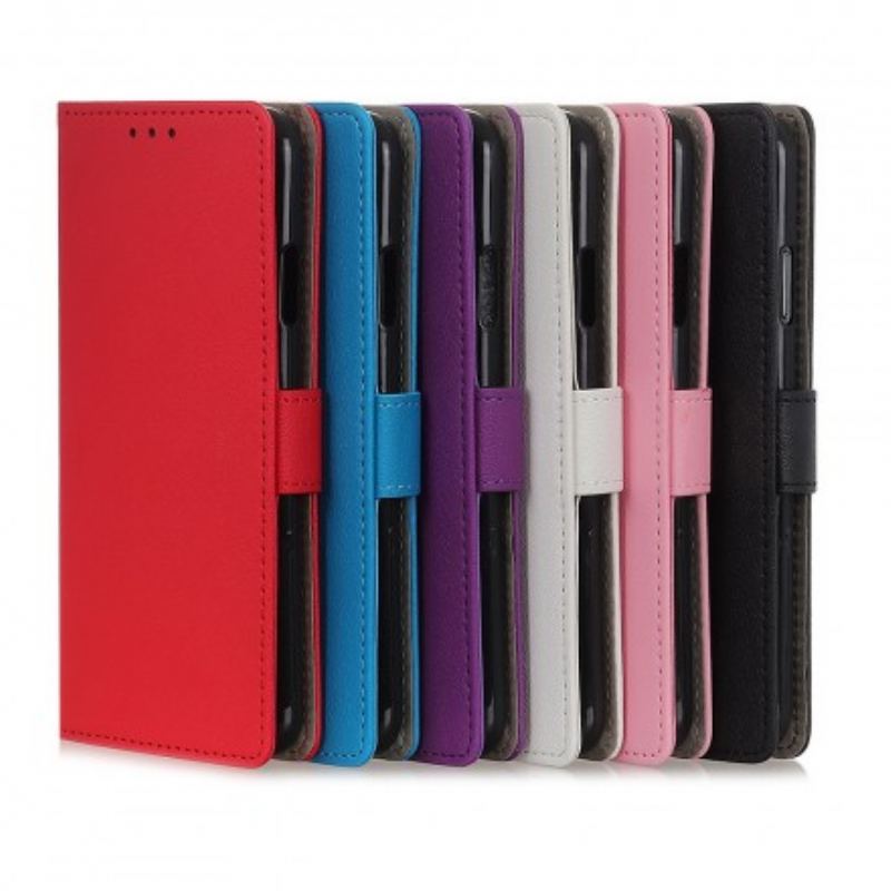 Capa Flip Para Samsung Galaxy A20e Efeito Couro Brilhante Simples