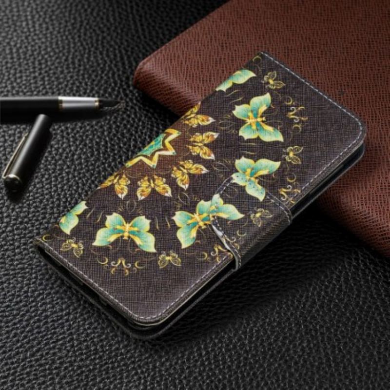 Capa Flip Para Samsung Galaxy A20e Mandalas Borboletas