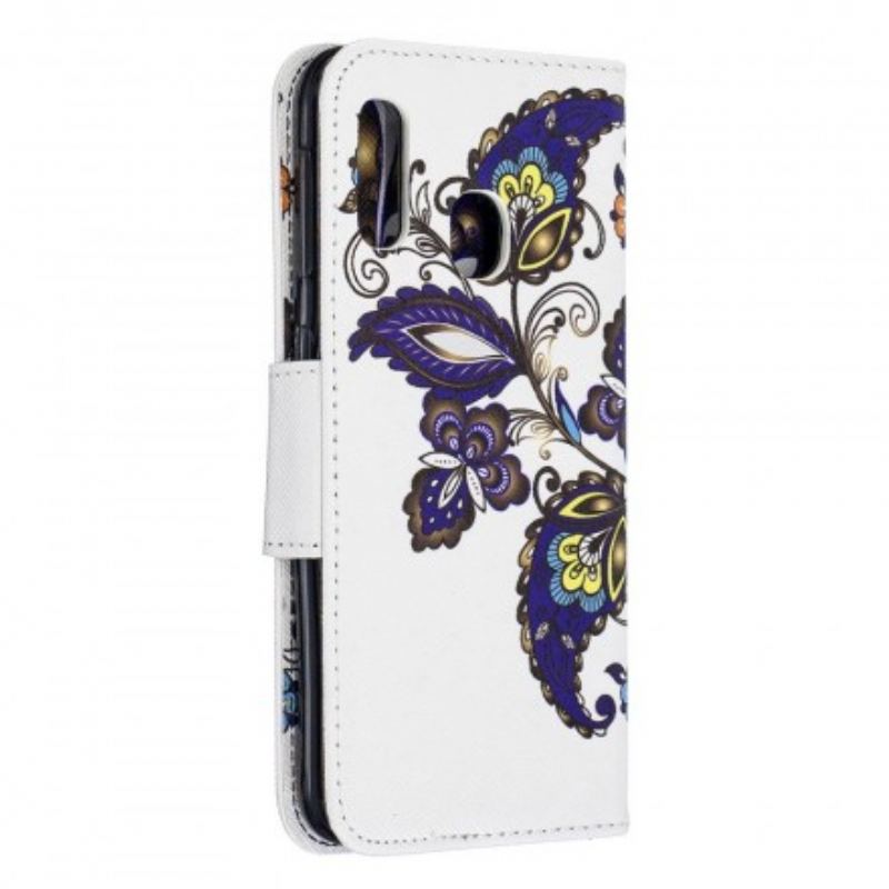 Capa Flip Para Samsung Galaxy A20e Tatuagem De Borboleta