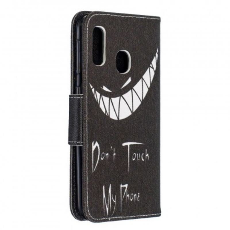 Capa Flip Para Samsung Galaxy A20e Telefone Do Diabo
