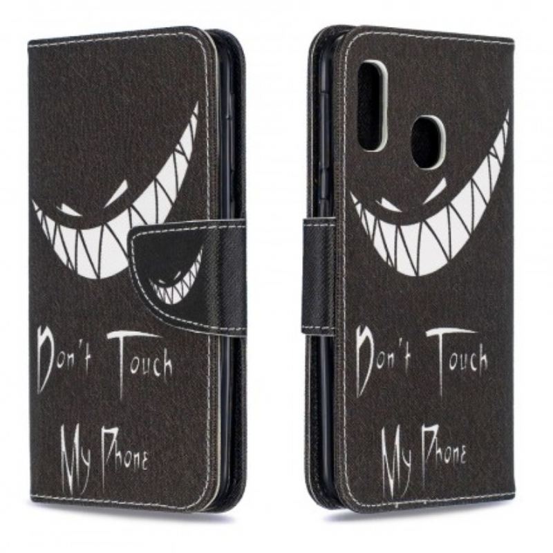 Capa Flip Para Samsung Galaxy A20e Telefone Do Diabo