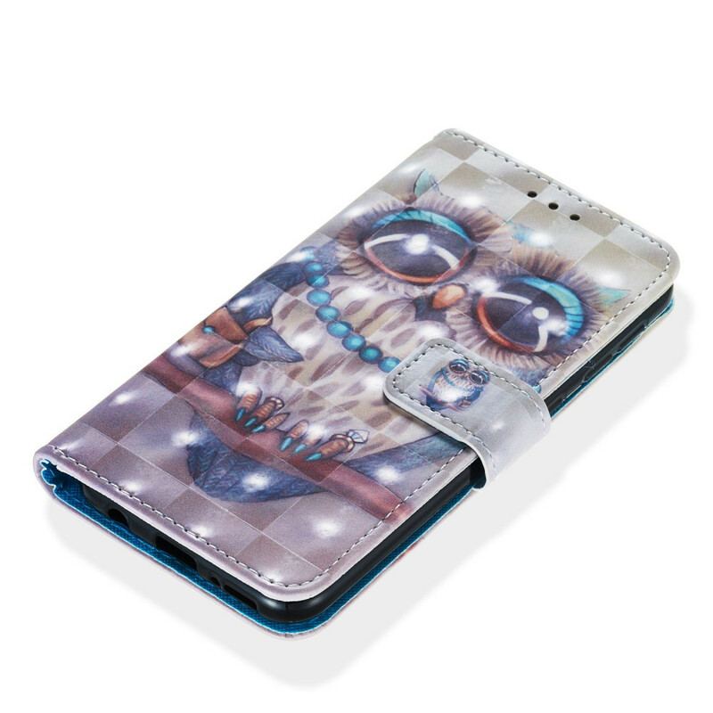 Capa Folio Para Samsung Galaxy A20e Dona Coruja