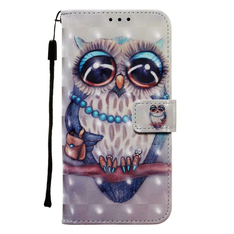Capa Folio Para Samsung Galaxy A20e Dona Coruja