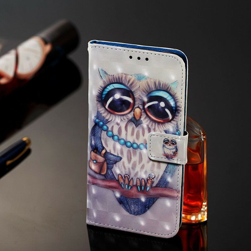 Capa Folio Para Samsung Galaxy A20e Dona Coruja