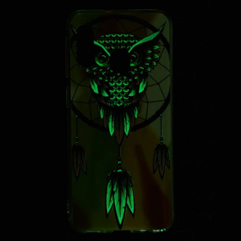 Capa Para Samsung Galaxy A20e Coruja Fluorescente Apanhador De Sonhos