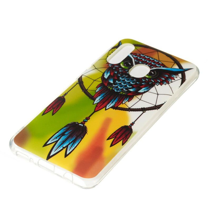 Capa Para Samsung Galaxy A20e Coruja Fluorescente Apanhador De Sonhos