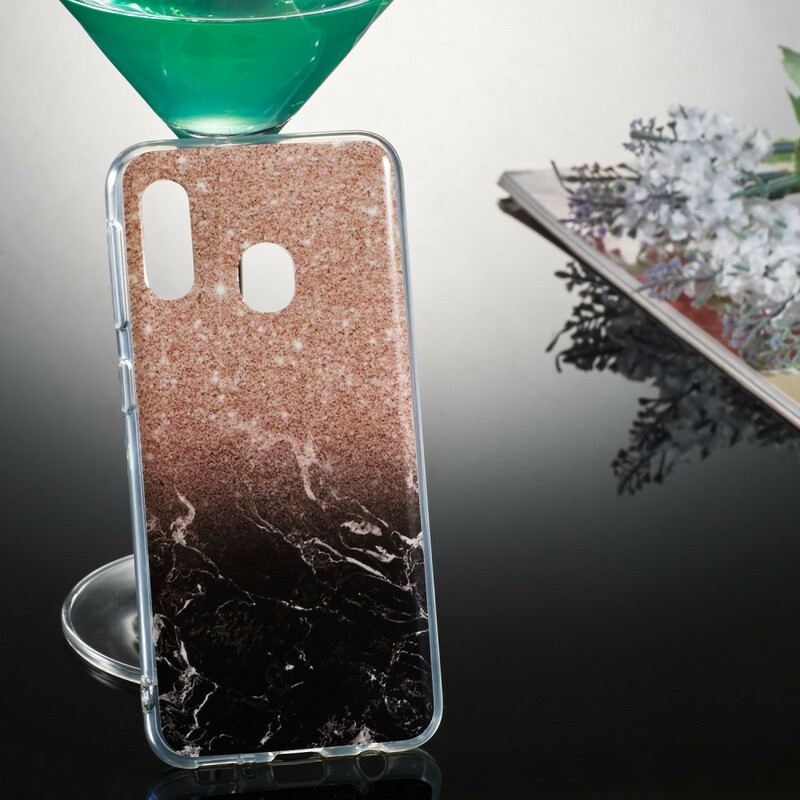 Capa Para Samsung Galaxy A20e Glitter Mármore