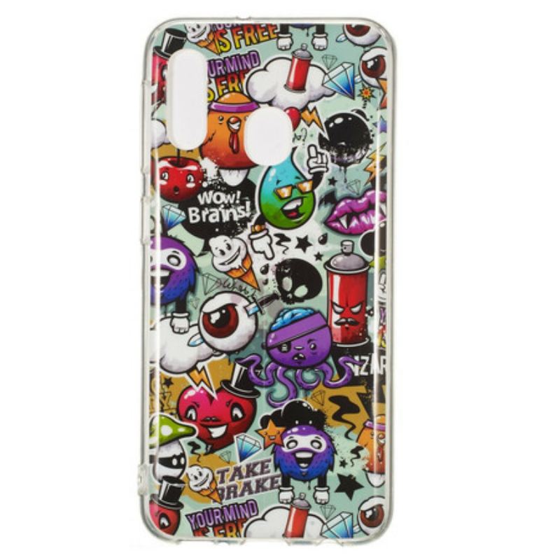 Capa Para Samsung Galaxy A20e Loucura Fluorescente