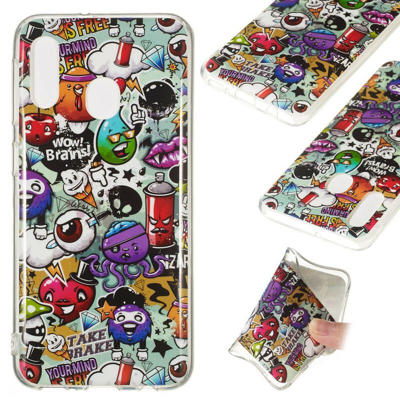 Capa Para Samsung Galaxy A20e Loucura Fluorescente