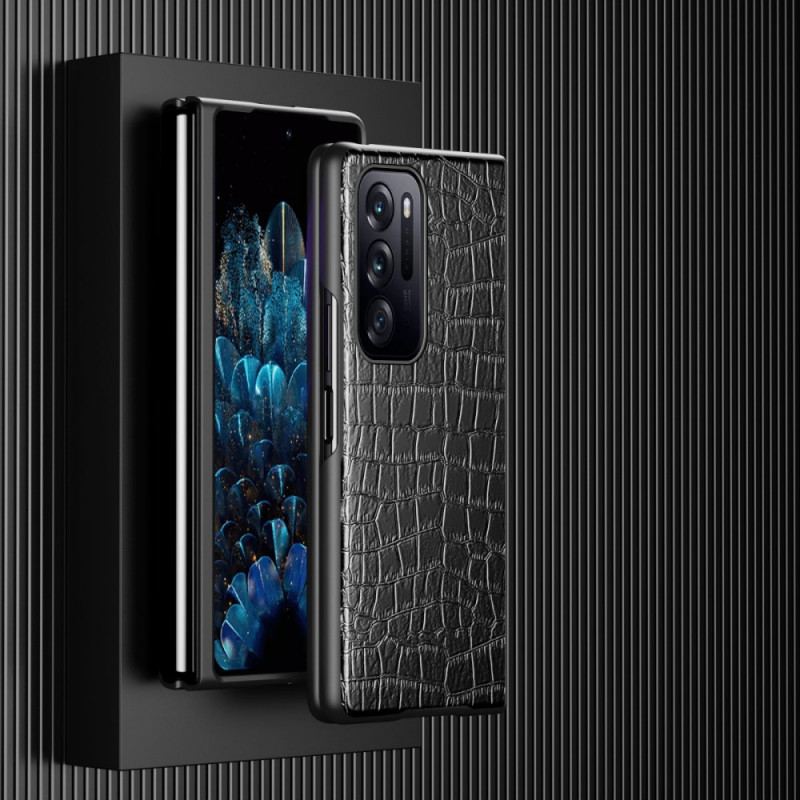 Capa Para Oppo Find N Efeito Pele De Crocodilo