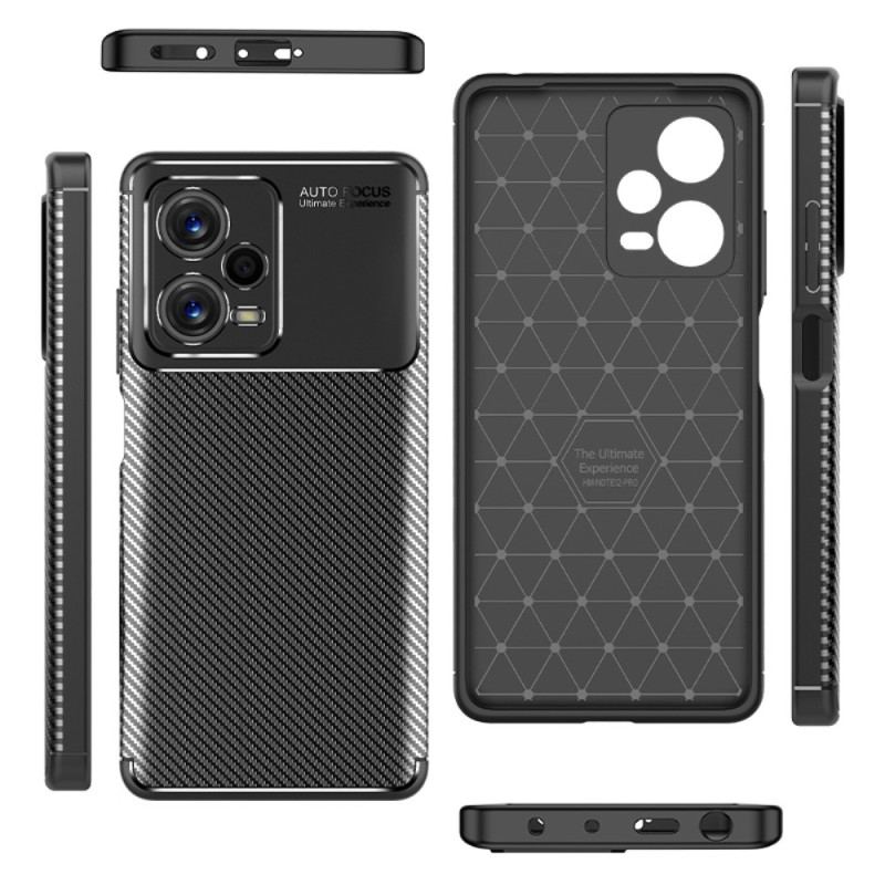 Capa Para Xiaomi Redmi Note 12 Pro Plus Textura Flexível De Fibra De Carbono
