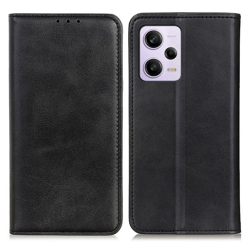 Capa De Celular Para Poco X5 Pro 5G Flip Clássico Couro Rachado