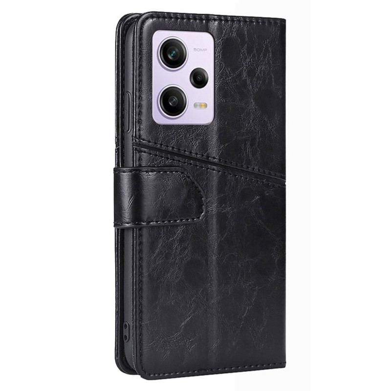Capa De Couro Para Poco X5 Pro 5G Design Vintage
