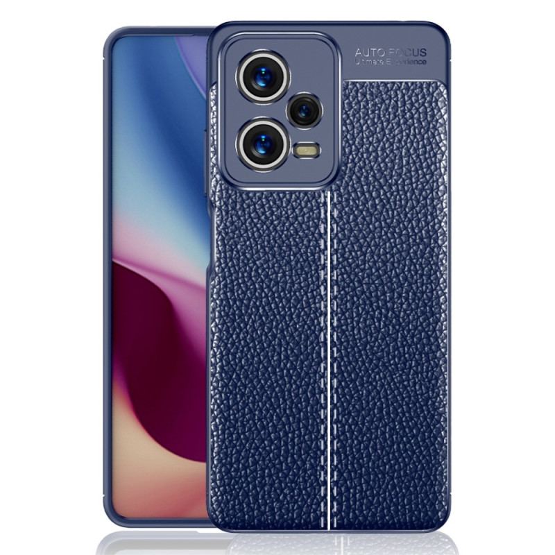 Capa Para Poco X5 Pro 5G Linha Dupla Efeito Couro Litchi