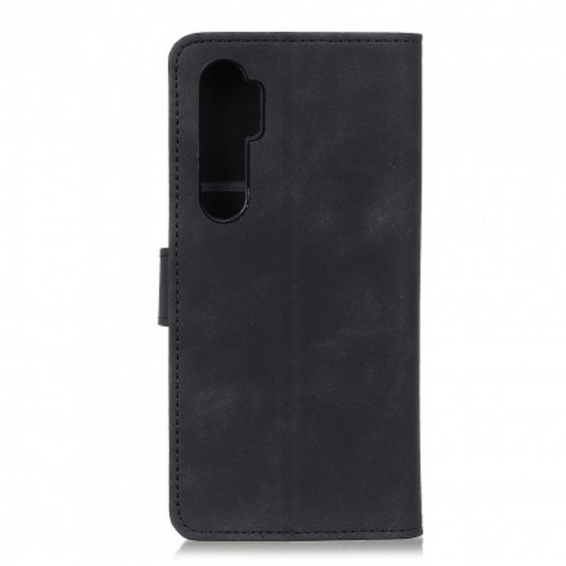 Capa Em Pele Para Xiaomi Mi Note 10 Lite Efeito Couro Vintage Fosco Khazneh