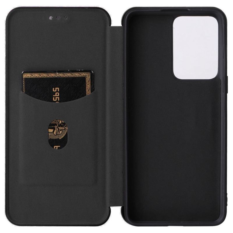 Capa De Celular Para OnePlus Nord 2T 5G Flip Anel Fibra De Carbono