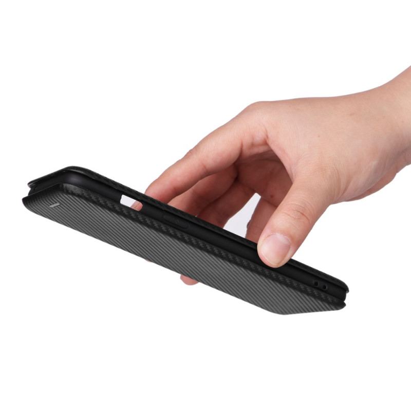 Capa De Celular Para OnePlus Nord 2T 5G Flip Anel Fibra De Carbono