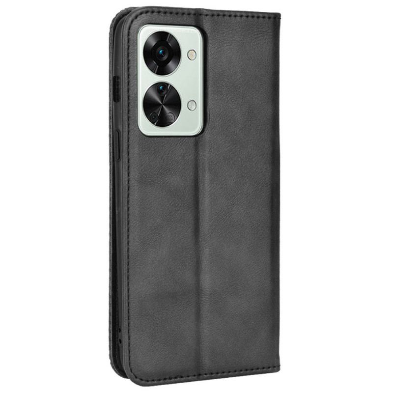 Capa De Celular Para OnePlus Nord 2T 5G Flip Estilo De Couro Estilizado