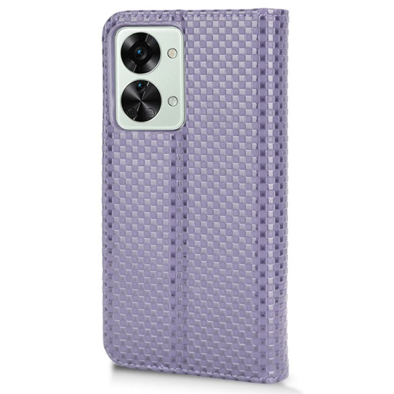 Capa De Celular Para OnePlus Nord 2T 5G Flip Textura De Grade