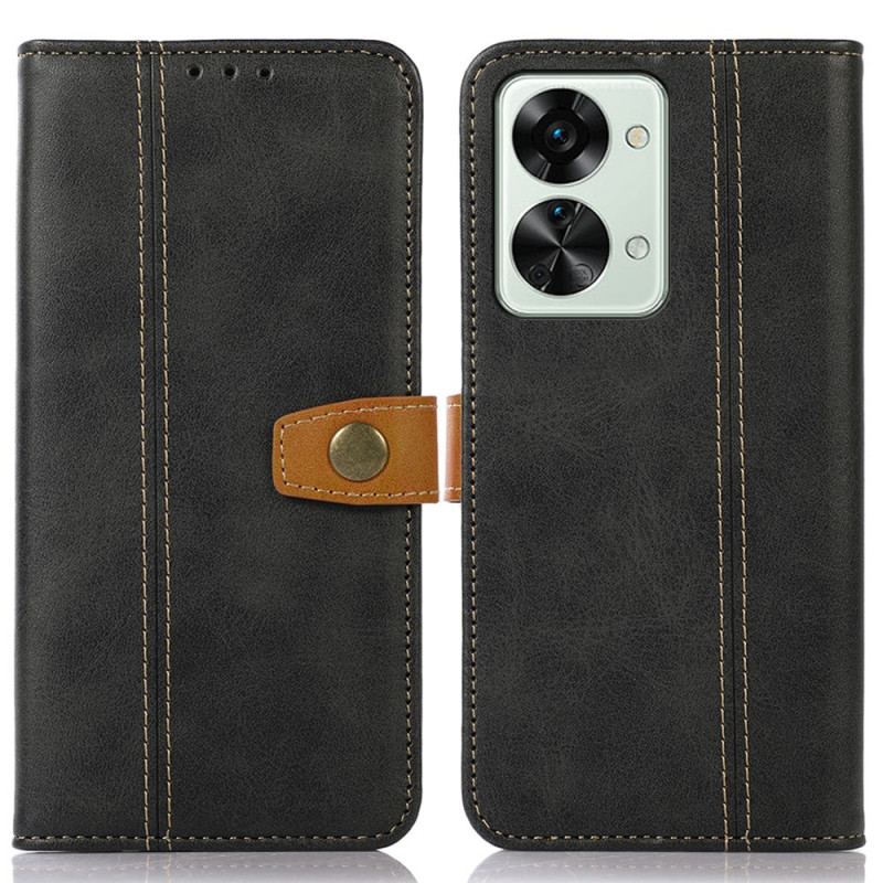 Capa De Couro Para OnePlus Nord 2T 5G Khazneh Com Alça