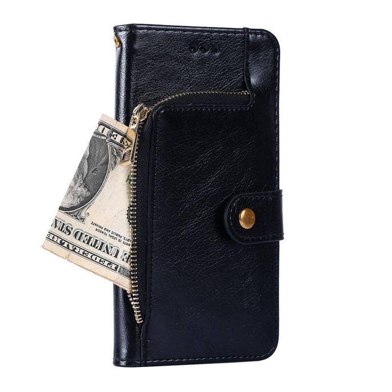 Capa De Couro Para OnePlus Nord 2T 5G Porta-moedas Frontal E Cordão