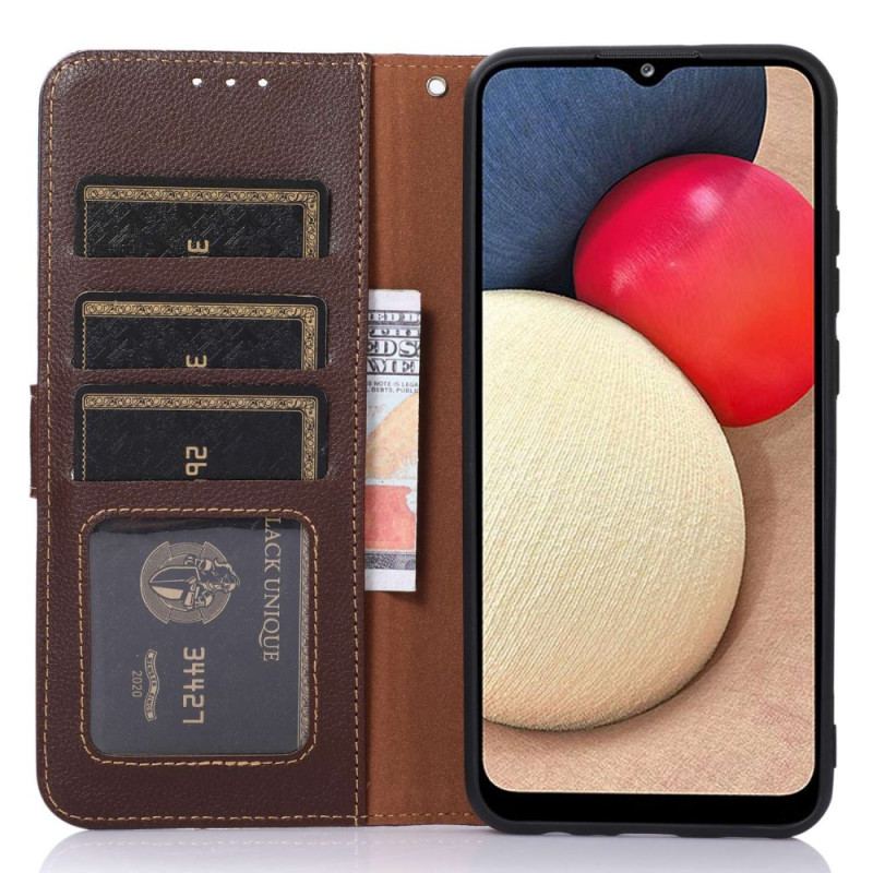 Capa De Couro Para OnePlus Nord 2T 5G Rfid Estilo Lichia