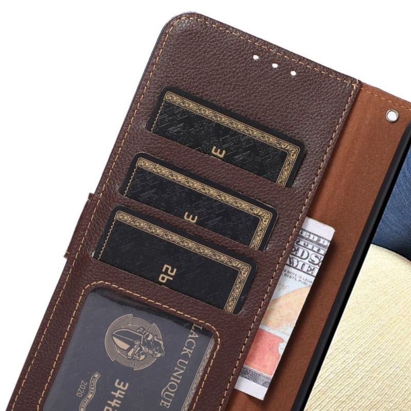 Capa De Couro Para OnePlus Nord 2T 5G Rfid Estilo Lichia