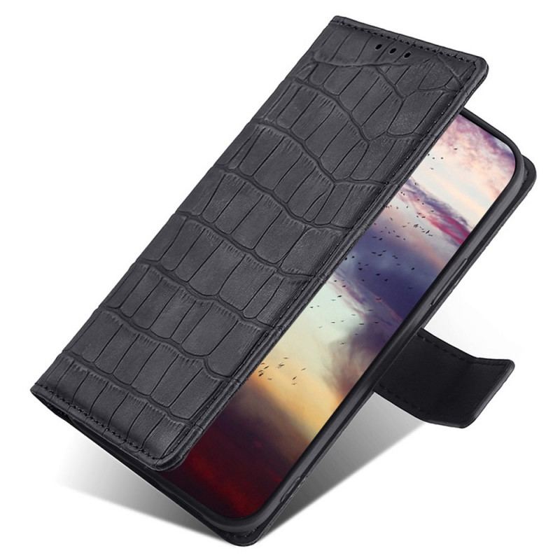Capa Em Pele Para OnePlus Nord 2T 5G Estilo De Pele De Crocodilo
