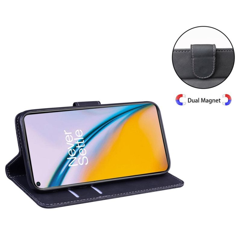 Capa Em Pele Para OnePlus Nord 2T 5G Padrão Borboleta