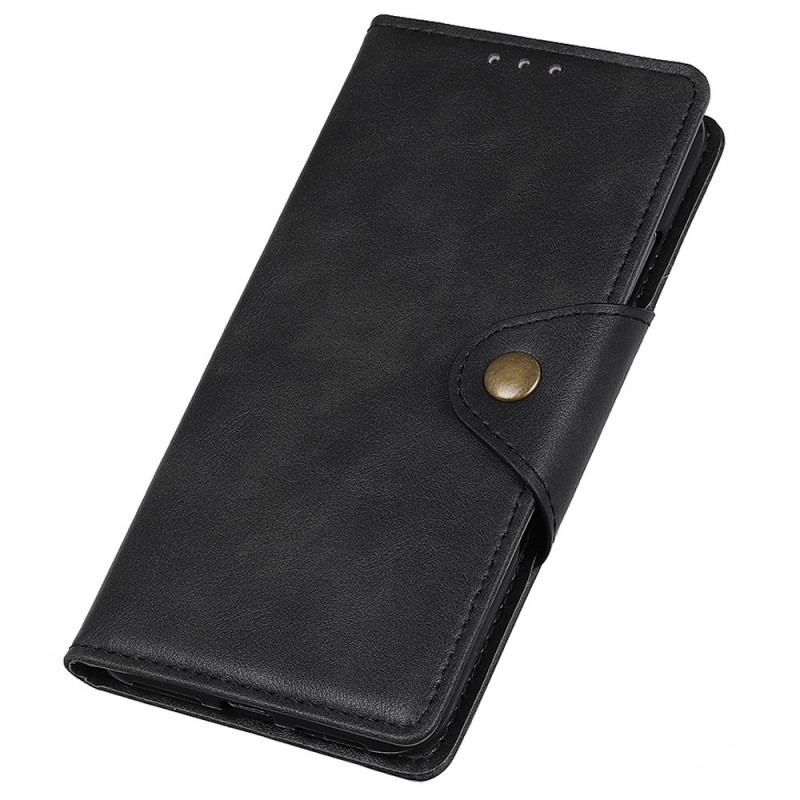 Capa Flip Para OnePlus Nord 2T 5G Botão De Couro Falso