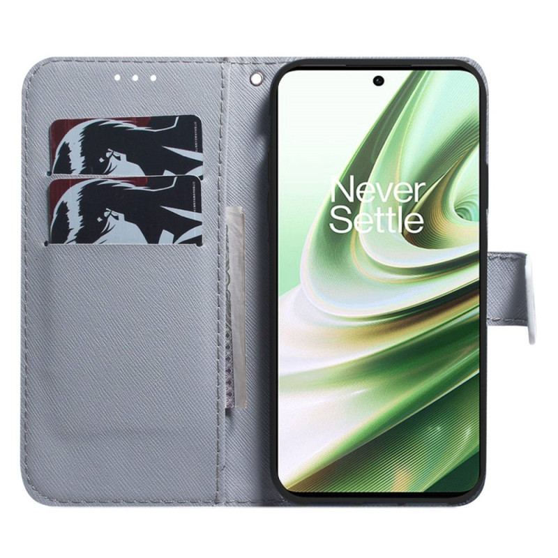 Capa Flip Para OnePlus Nord 2T 5G De Cordão Cão Pug Strappy