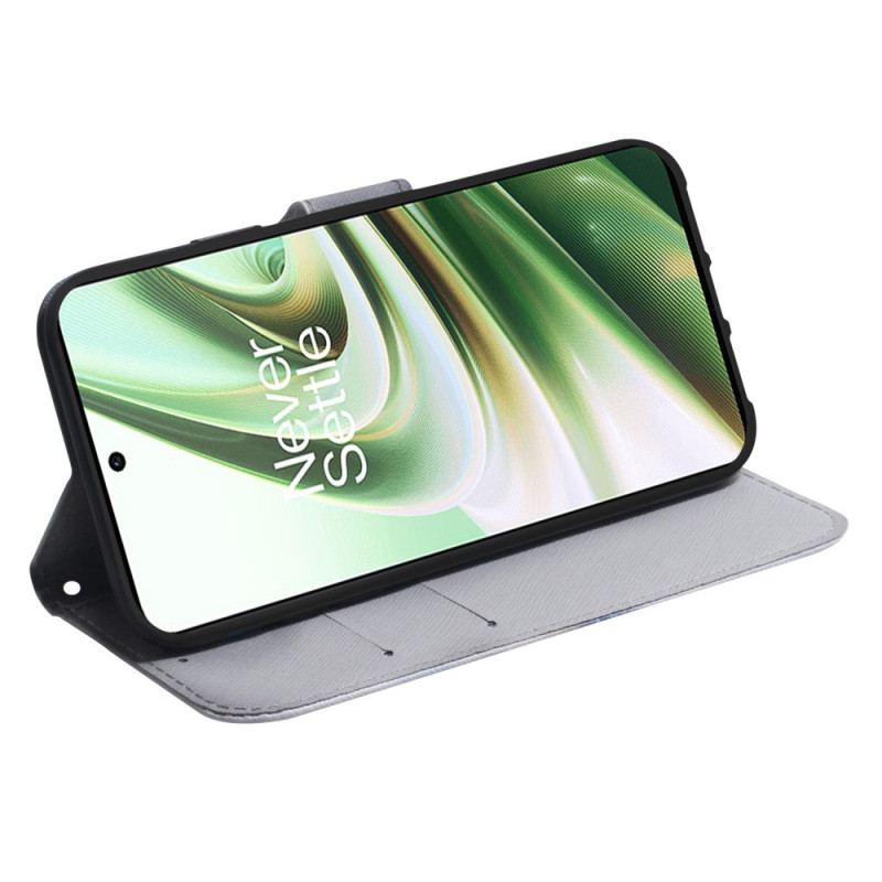 Capa Flip Para OnePlus Nord 2T 5G De Cordão Cão Pug Strappy
