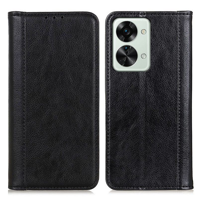 Capa Flip Para OnePlus Nord 2T 5G Couro Rachado