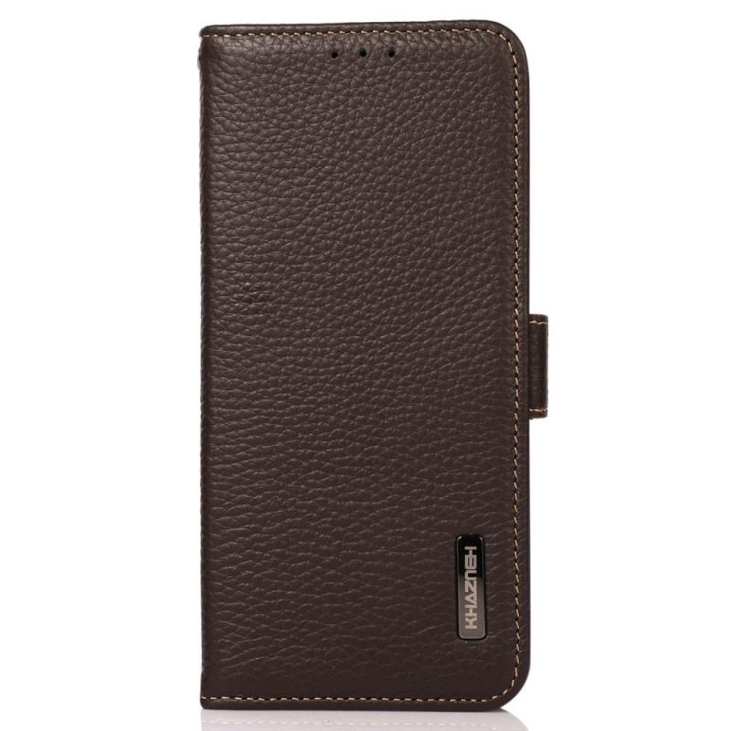 Capa Folio Para OnePlus Nord 2T 5G Couro De Lichia Khazneh Rfid